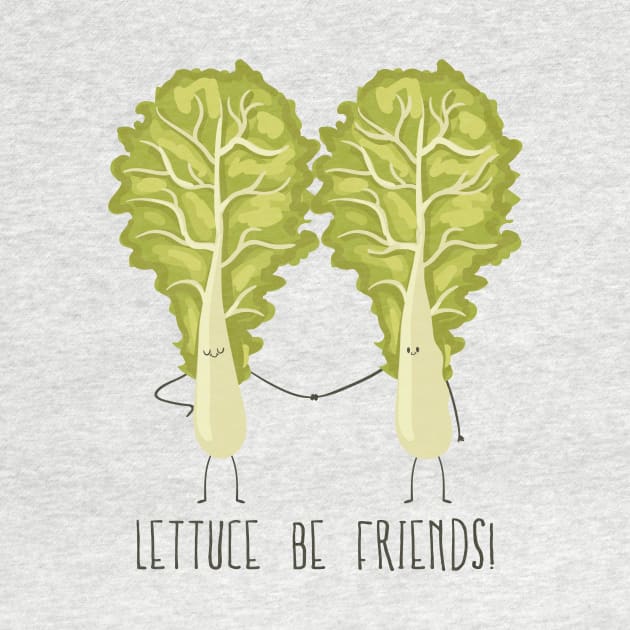 Lettuce Be Friends- Funny Vegetable Gifts by Dreamy Panda Designs